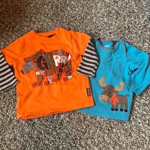 Camping themed baby boy shirts